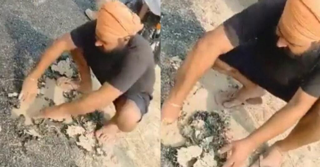Man Rips Apart a Newly Constructed Rs 3.8 Crore Road in UP