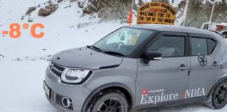 Maruti Ignis at Khardungla Pass