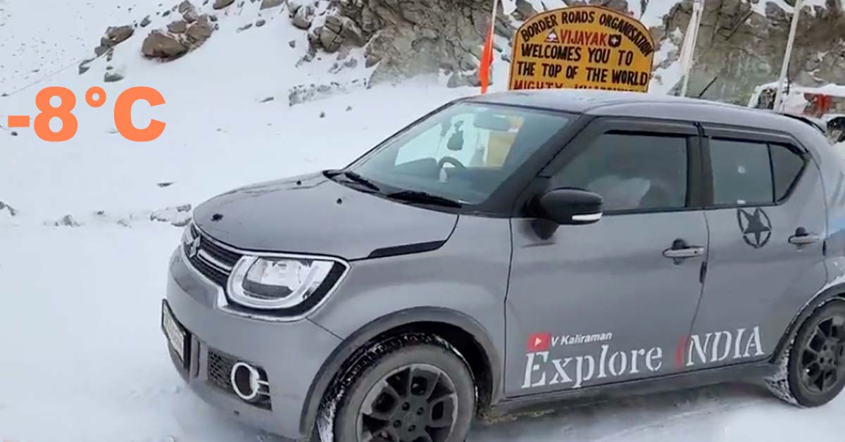 Maruti Ignis at Khardungla Pass