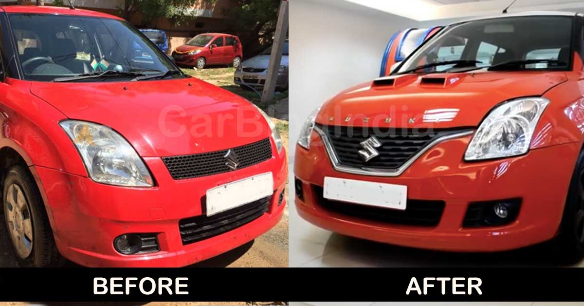 Old Maruti Swift modified to Baleno