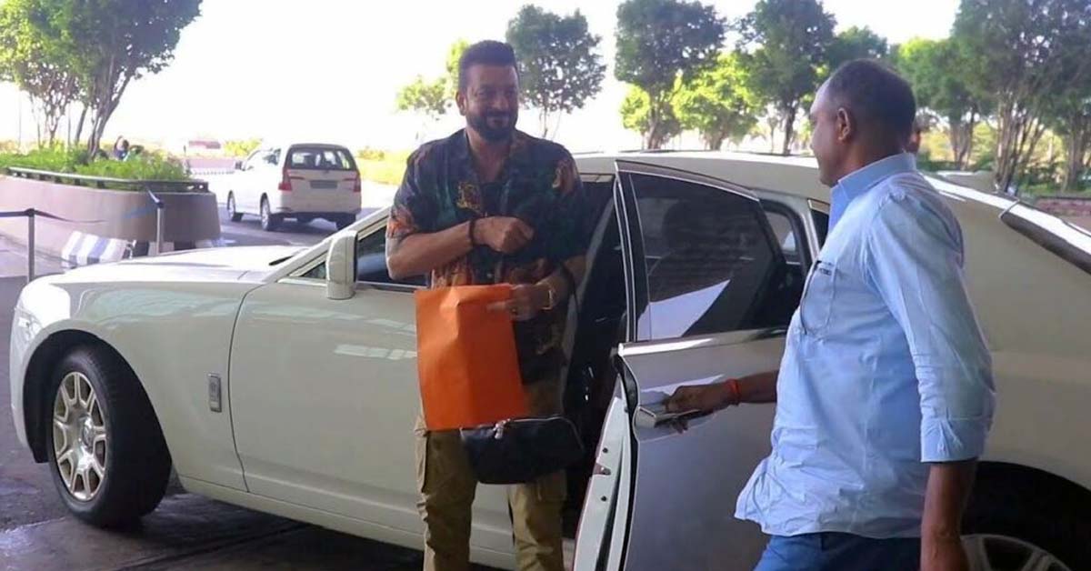 Sanjay Dutt with his Rolls Royce Ghost