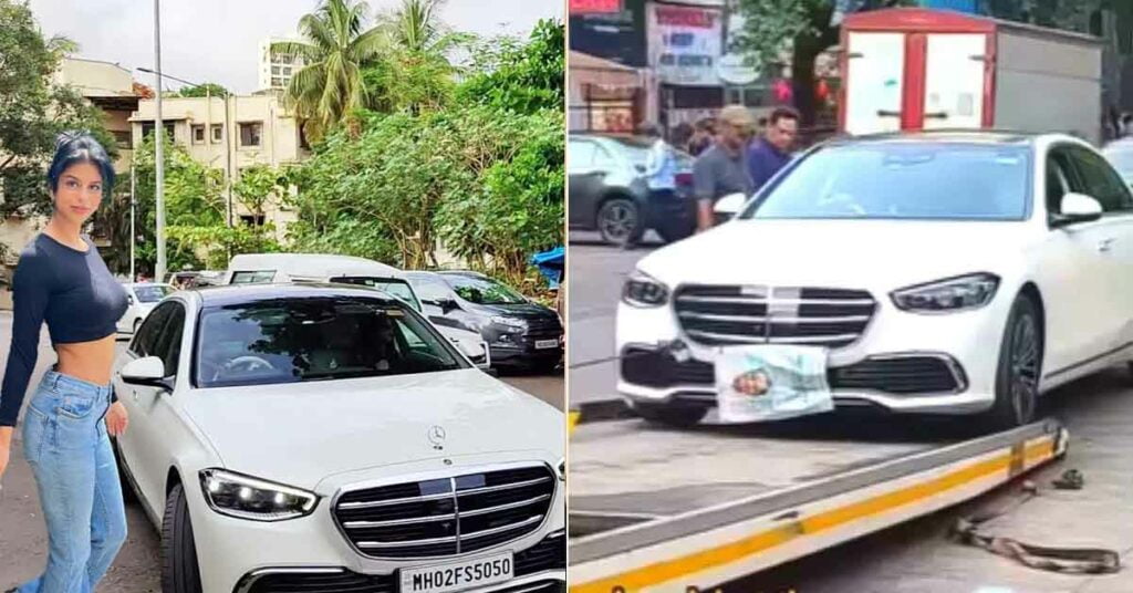 shahrukh khan mercedes towed away