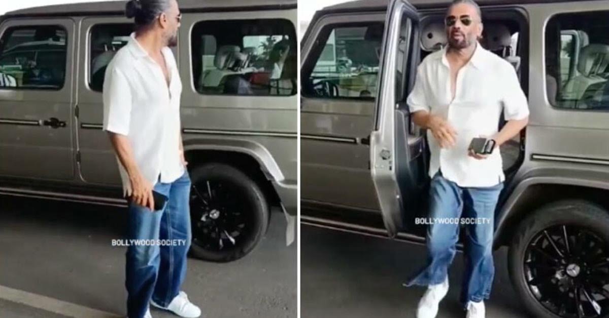 Suniel Shetty Seen in his Mercedes G63 AMG