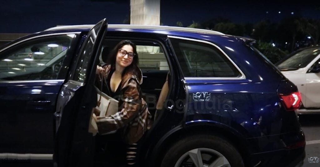 Tamanna Bhatia Seen in her new Audi Q7