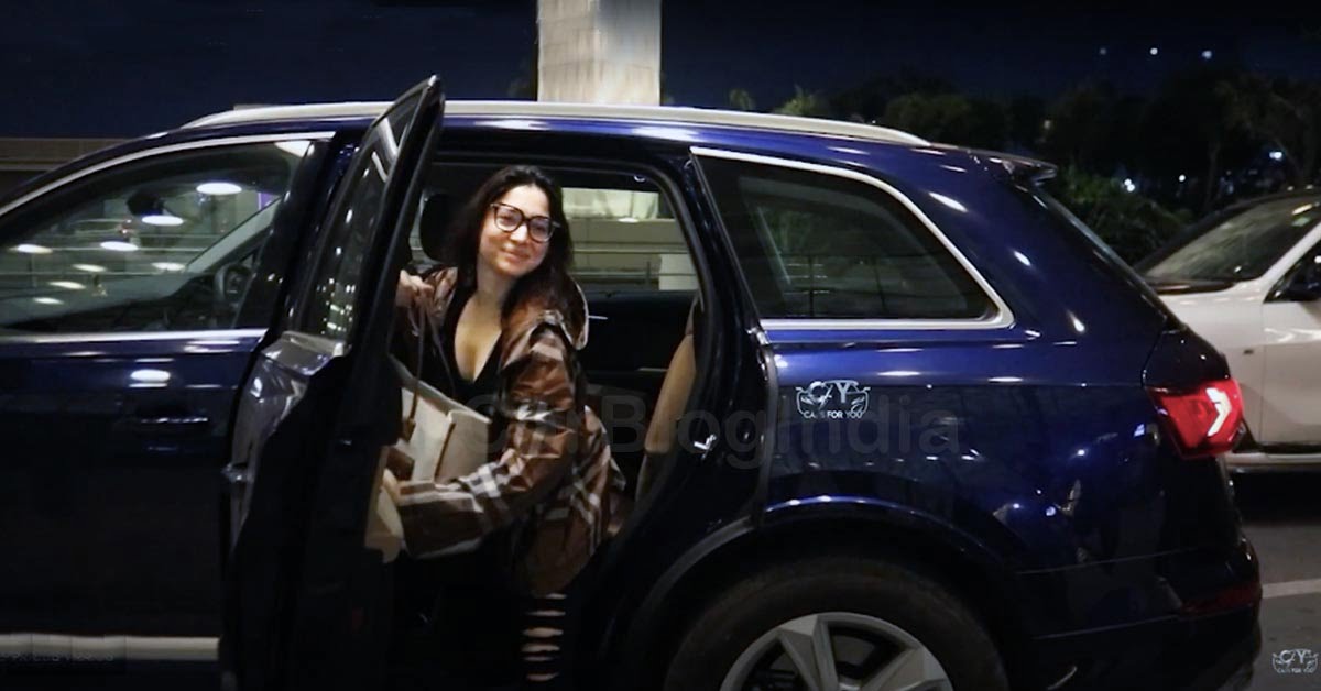 Tamanna Bhatia Seen in her new Audi Q7