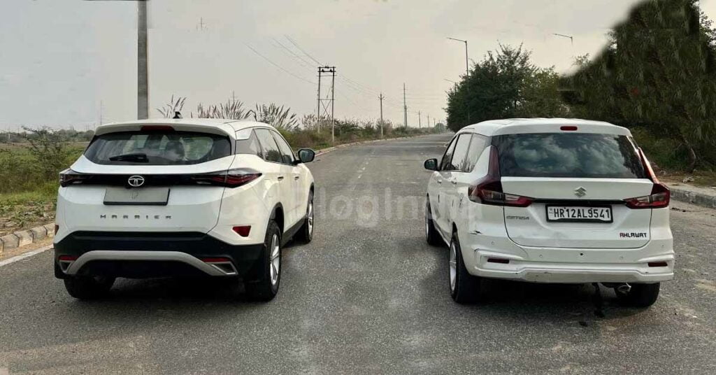 Tata Harrier vs Maruti Ertiga CNG Drag Race