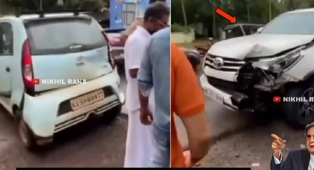 Tata Nano and Toyota Fortuner Crash