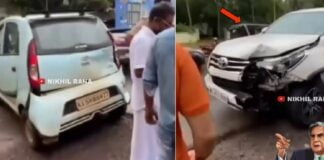 Tata Nano and Toyota Fortuner Crash