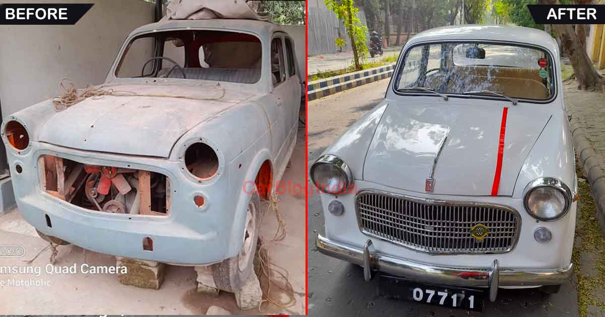 1960 Fiat Select restoration before-after