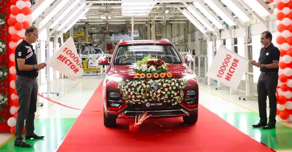 2023 mg hector facelift 1 lakh production