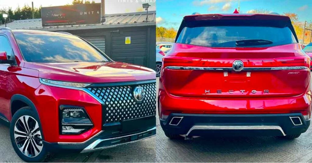 2023 mg hector facelift front rear