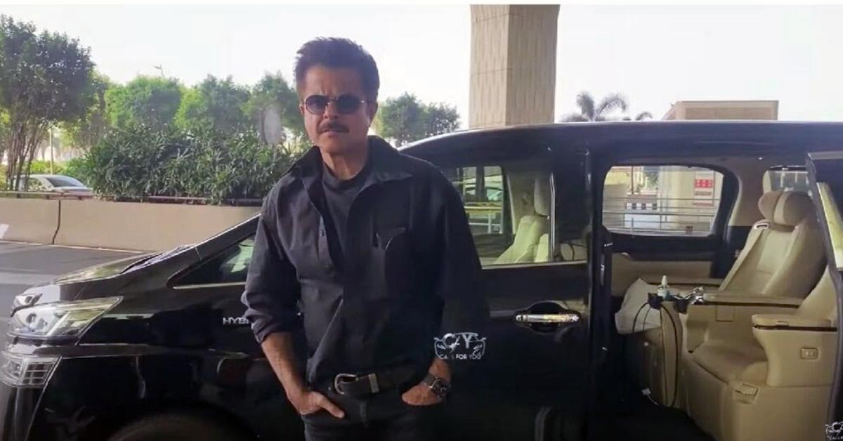 Anil Kapoor seen with his Toyota Velllfire