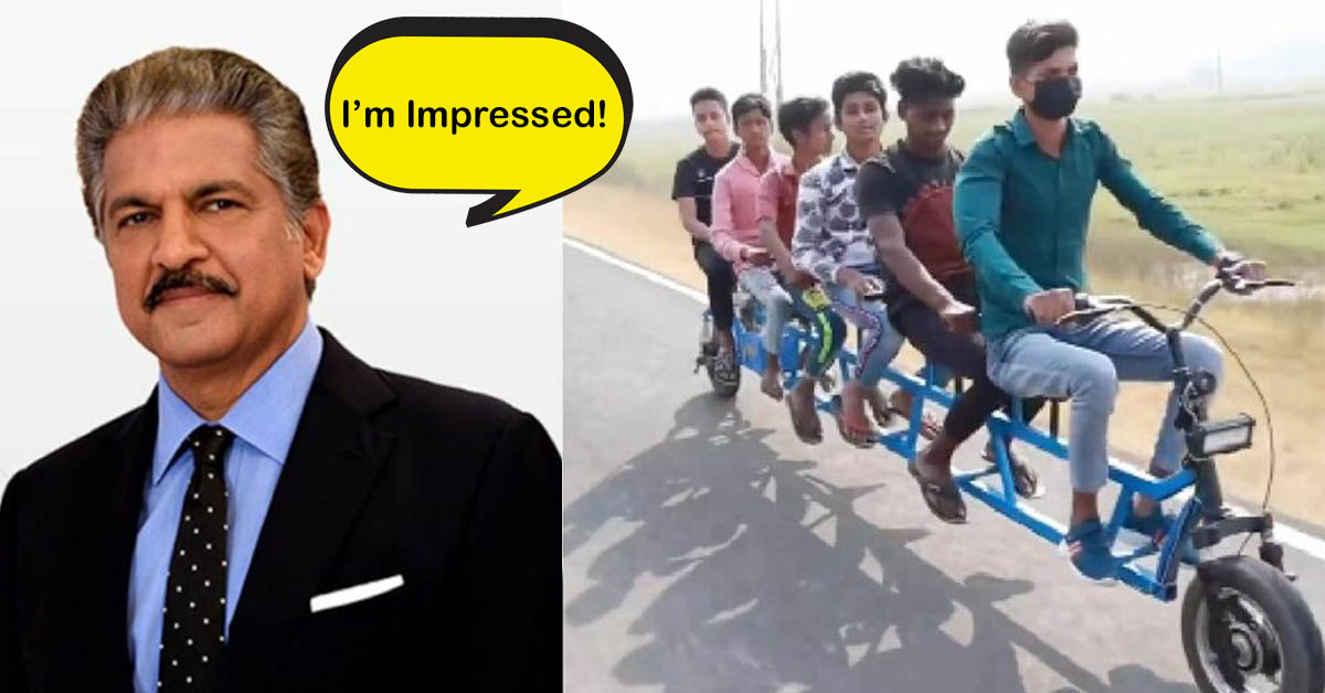 anand mahindra 6 people cycle