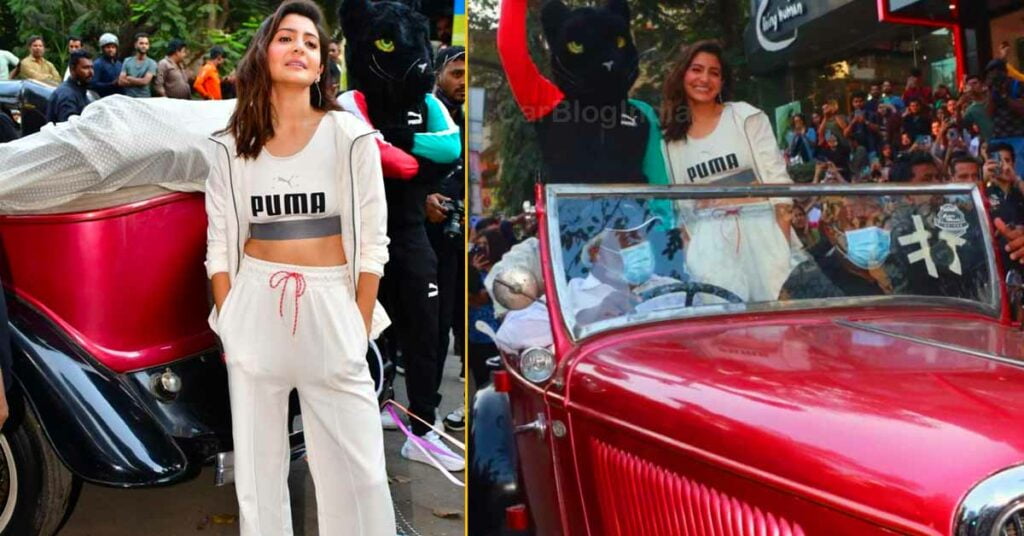 Anushka Sharma Seen in a Vintage Car at Puma Event