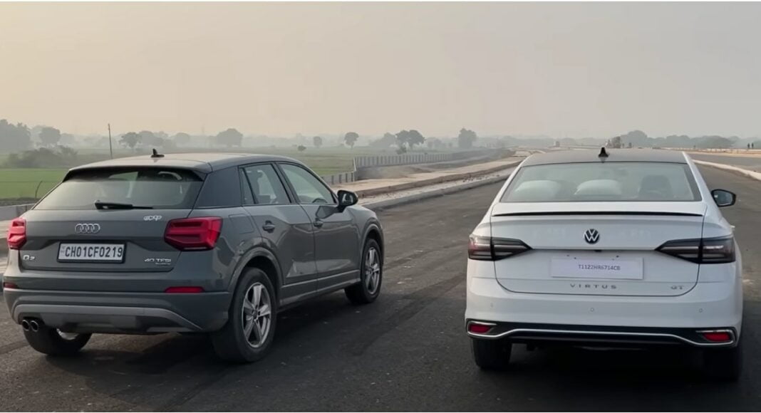 Audi Q2 vs VW Virtus Drag Race