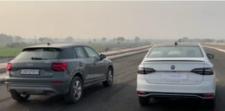 Audi Q2 vs VW Virtus Drag Race
