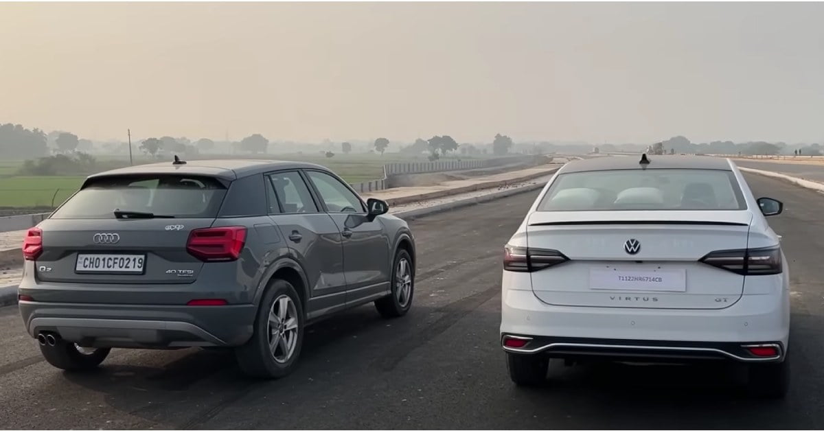 Audi Q2 vs VW Virtus Drag Race