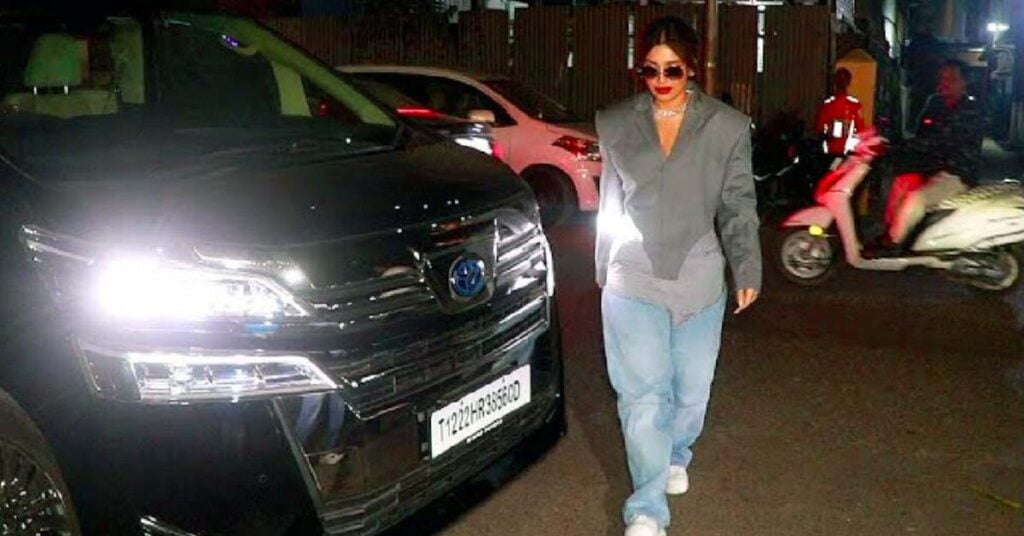 Bhumi Pednekar Seen with her Toyota Vellfire