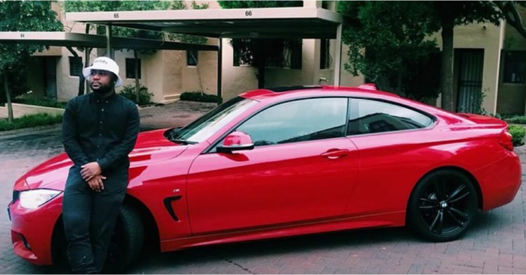 Cassper Nyovest with his BMW 428i Coupe