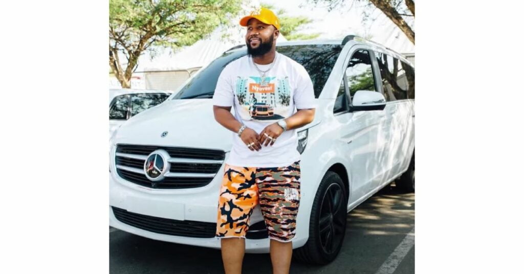 Cassper Nyovest with his Mercedes V-Class