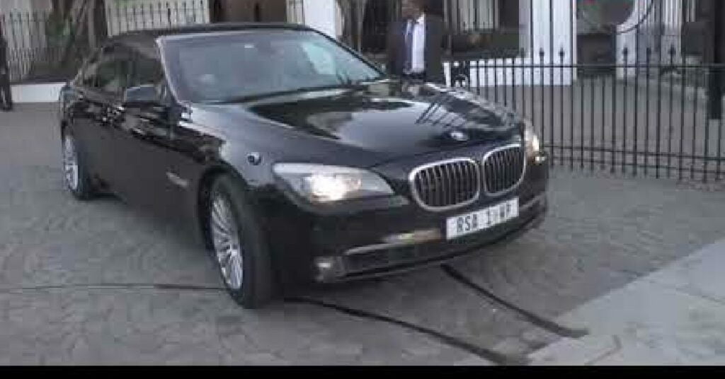 Cyril Ramaphosa with His Bmw 7 Series