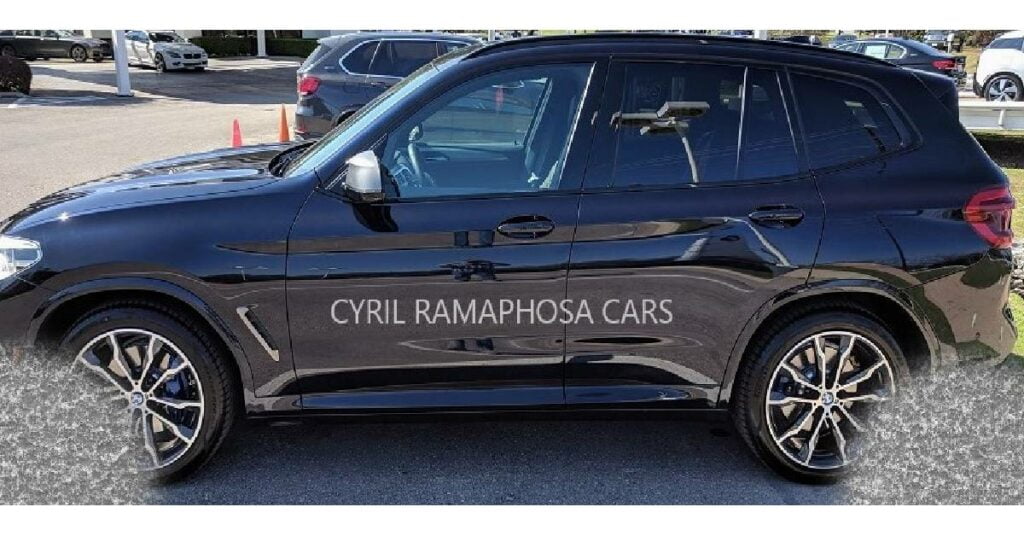 Cyril Ramaphosa with his BMW X3 M40i