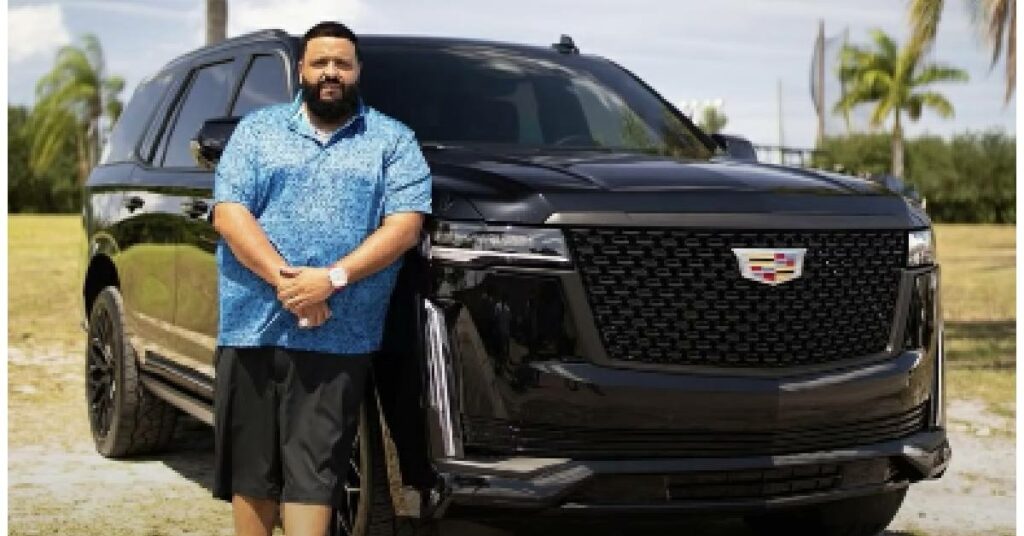 DJ Khaled with his Cadillac Escalade