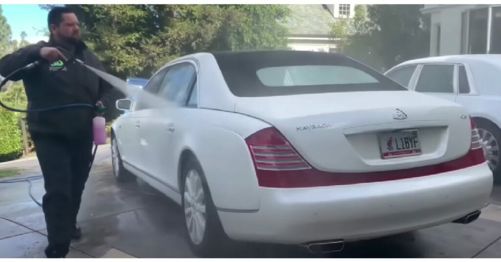 DJ Khaled with his Maybach 62S Landaulet