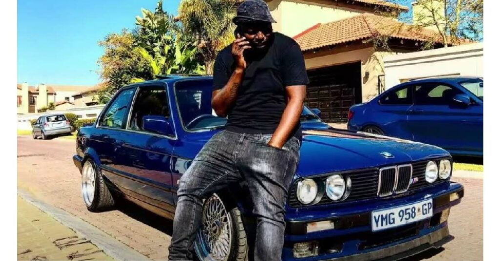 DJ Maphorisa with his BMW 325i