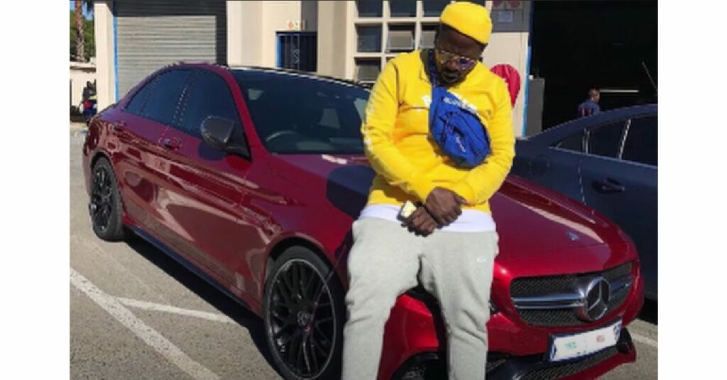 DJ Maphorisa with his Mercedes-Benz C63S Coupe
