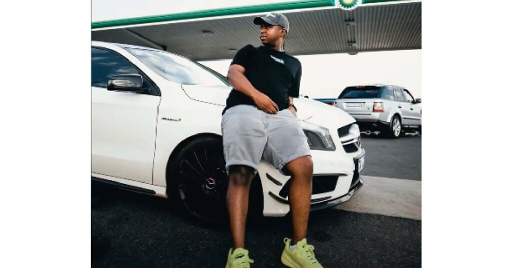 DJ Shimza with his Mercedes-Benz AMG A45 4MATIC