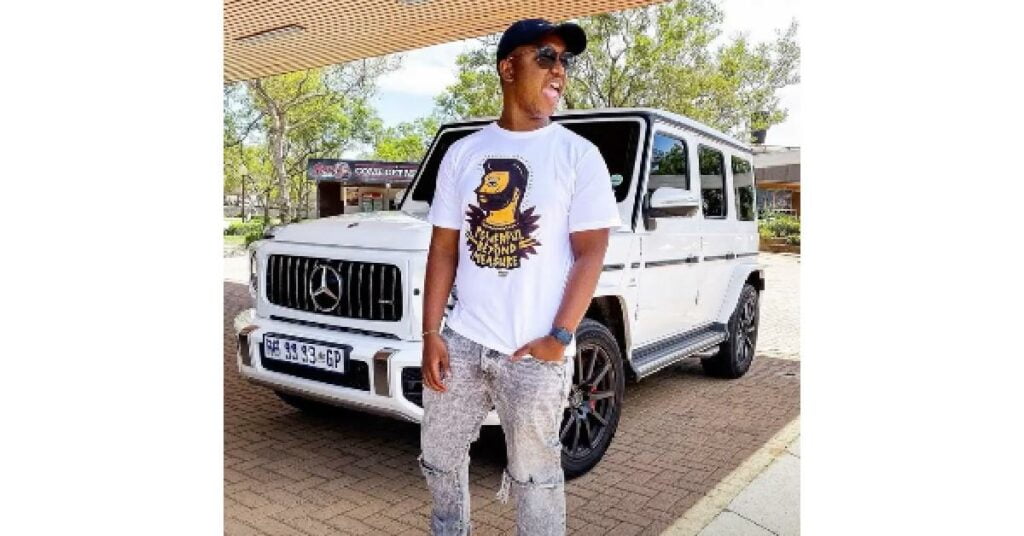 DJ Shimza with his Mercedes-Benz AMG G63