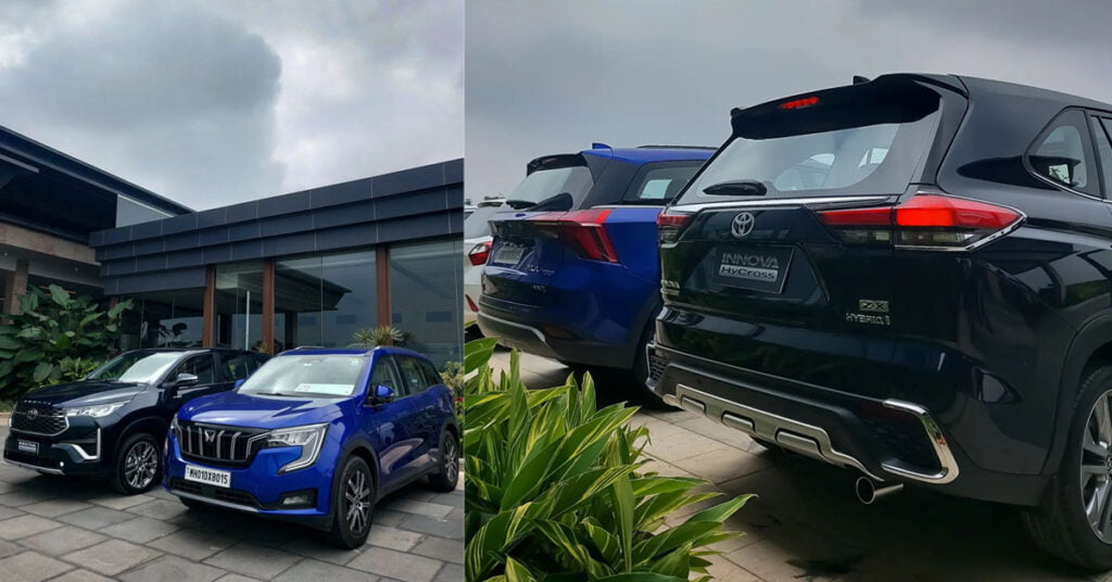 Massive Toyota Innova HyCross Towers Over Mahindra XUV700