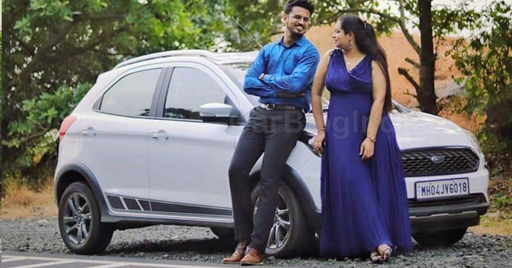 One Aditya Belose has made his Ford Freestyle a significant part of his pre-wedding shoot.