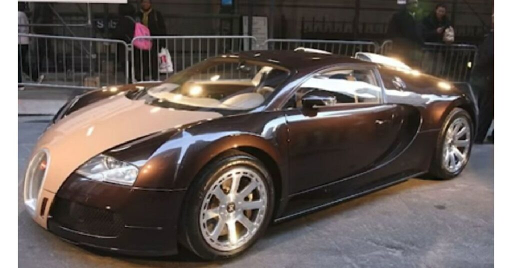 Kanye West with his Bugatti Veyron