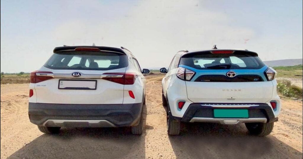 kia seltos vs tata nexon ev