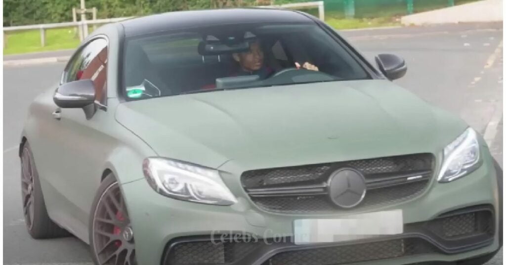 Leroy Sane with his Mercedes-AMG C63 S Coupe