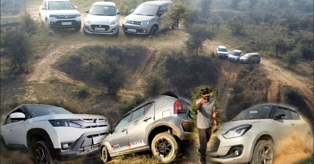 Maruti Brezza, Ignis and Swift Go Off-Roading