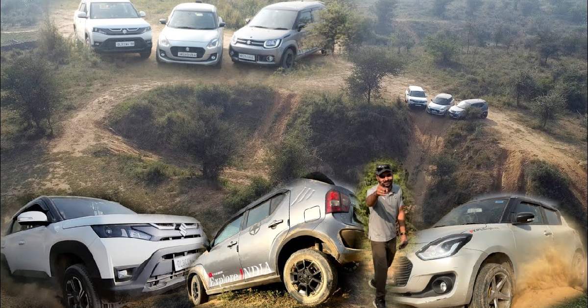 Maruti Brezza, Ignis and Swift Go Off-Roading