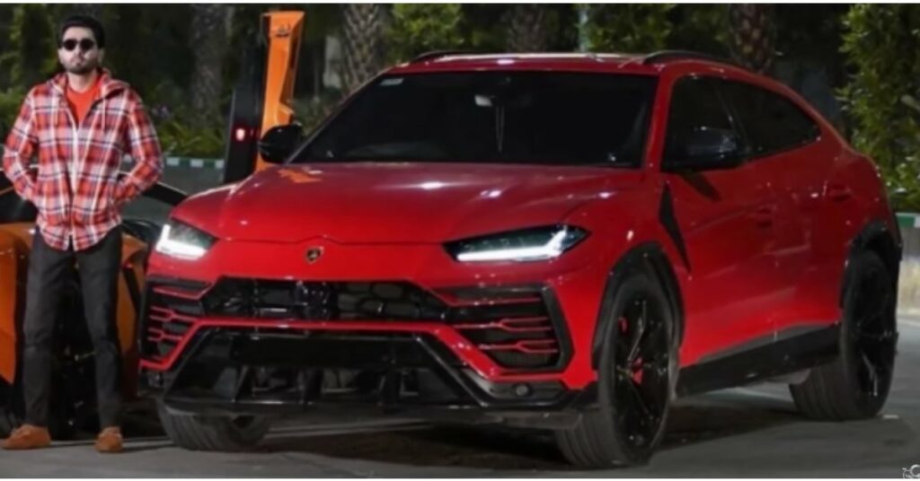 Naseer Khan with his Lamborghini Urus