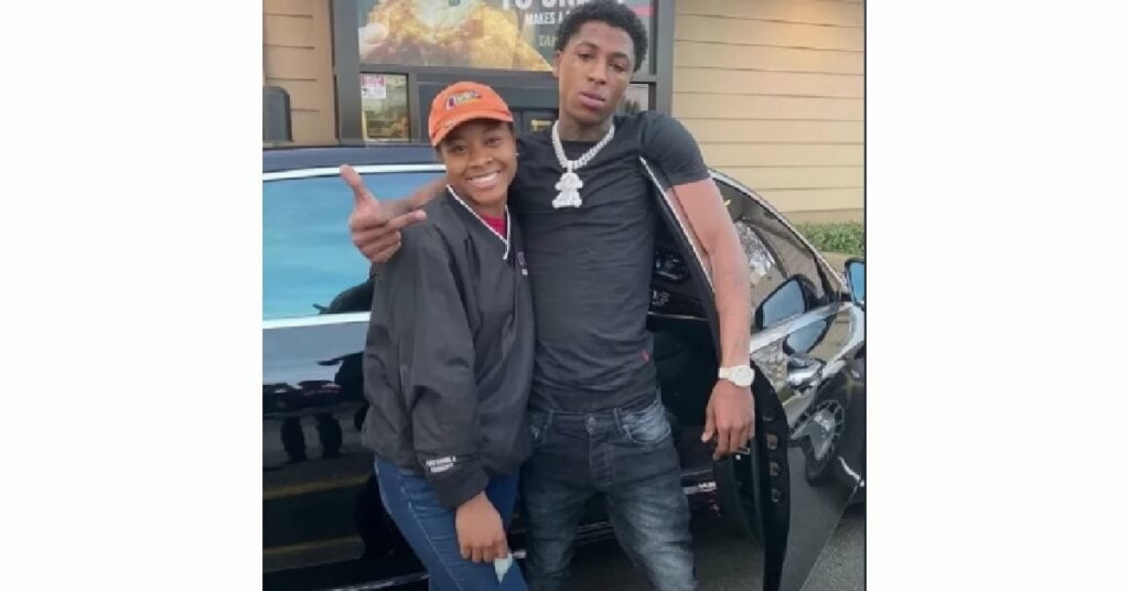 NBA YoungBoy with his Mercedes-Maybach S650