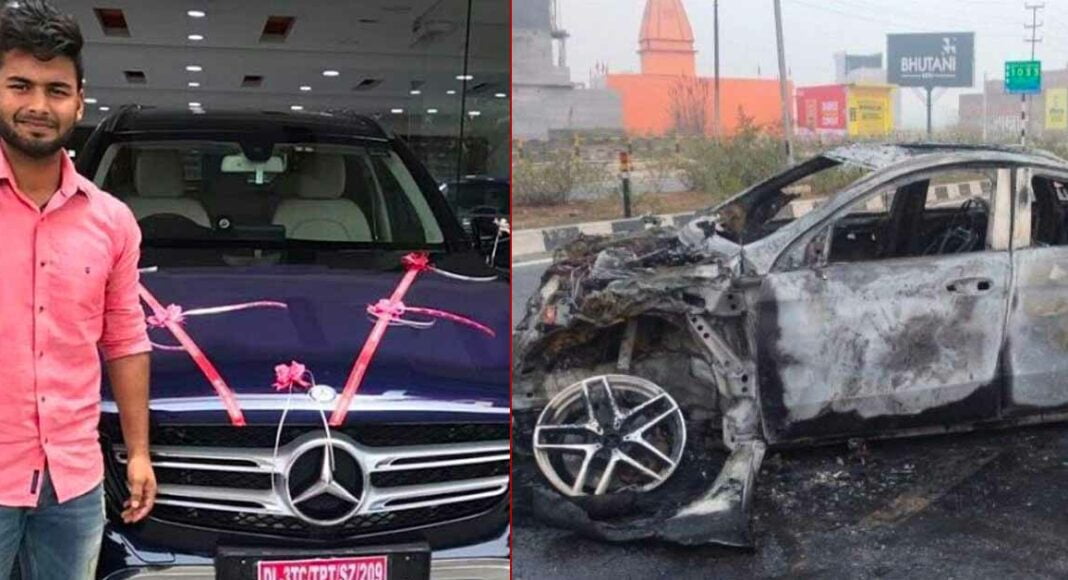 rishabh pant mercedes glc accident