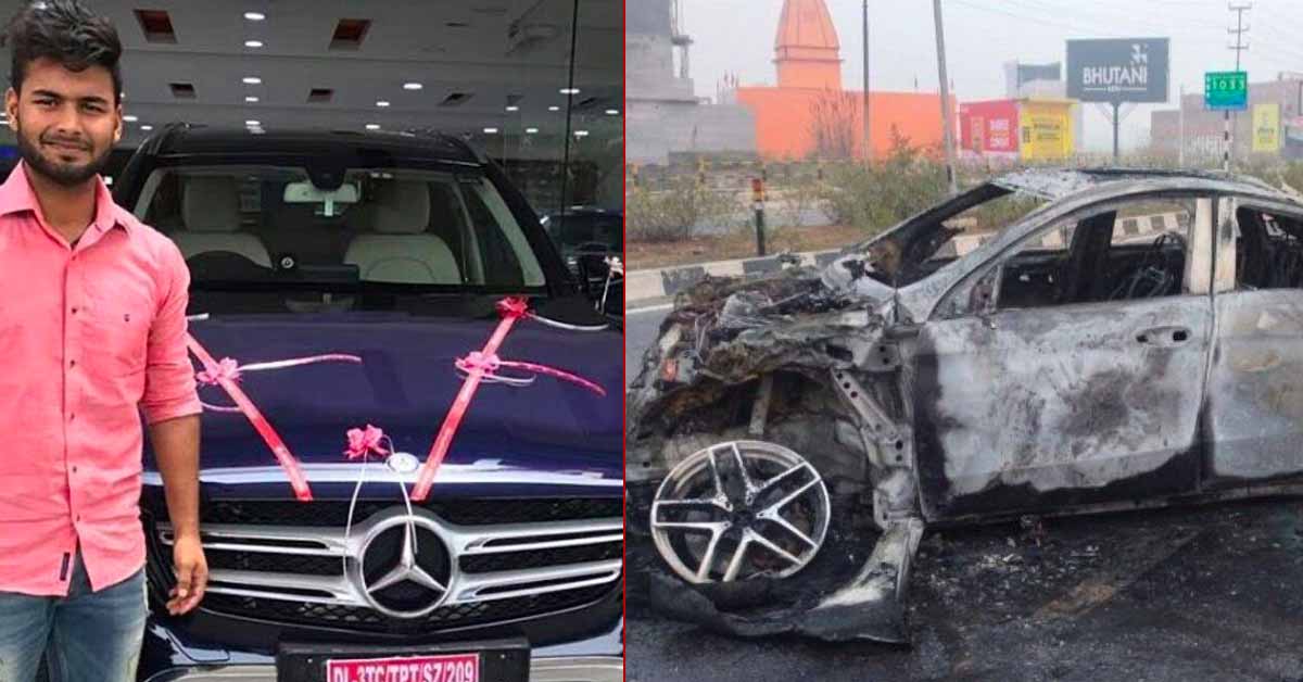 rishabh pant mercedes glc accident