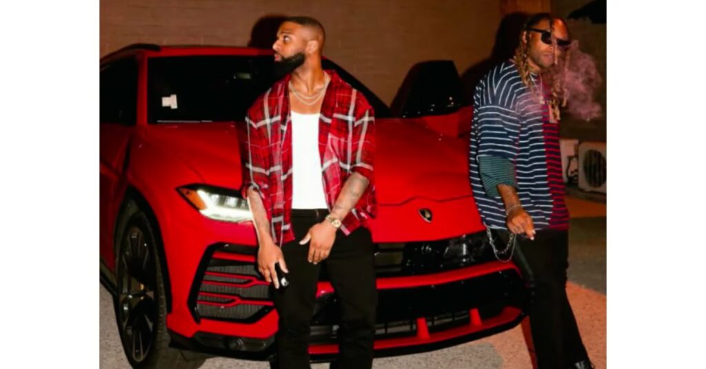 Ty Dolla Sign with his Lamborghini Urus