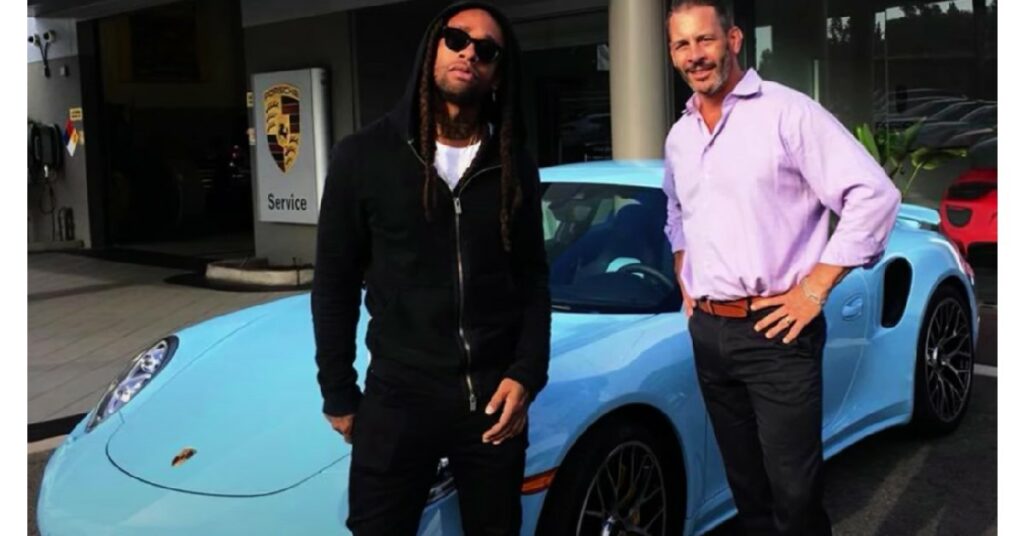 Ty Dolla Sign with his Porsche 911 Turbo S