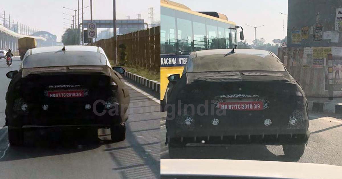 2023 hyundai verna spy image rear delhi