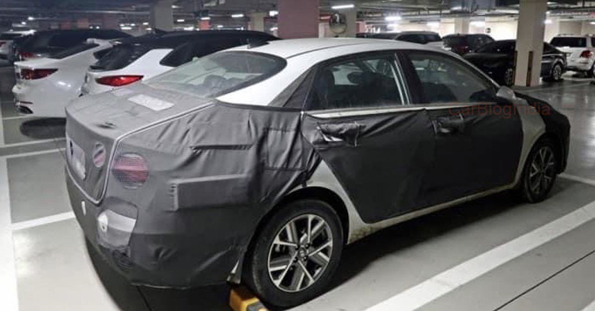 2023 Next Generation Hyundai Verna Spy Pic Rear Three Quarters