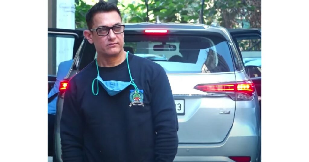 Aamir Khan with Toyota Fortuner