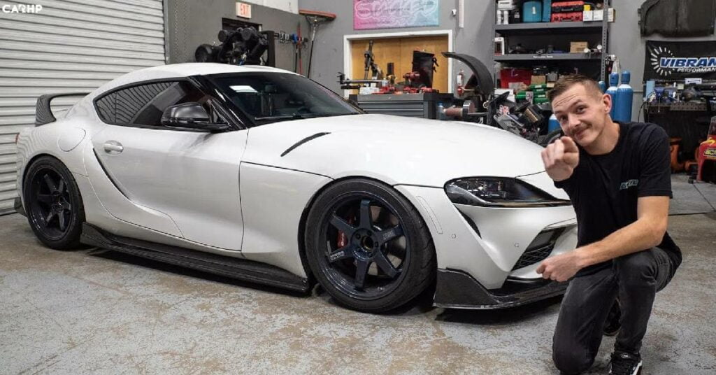Adam LZ with his Toyota GR Supra
