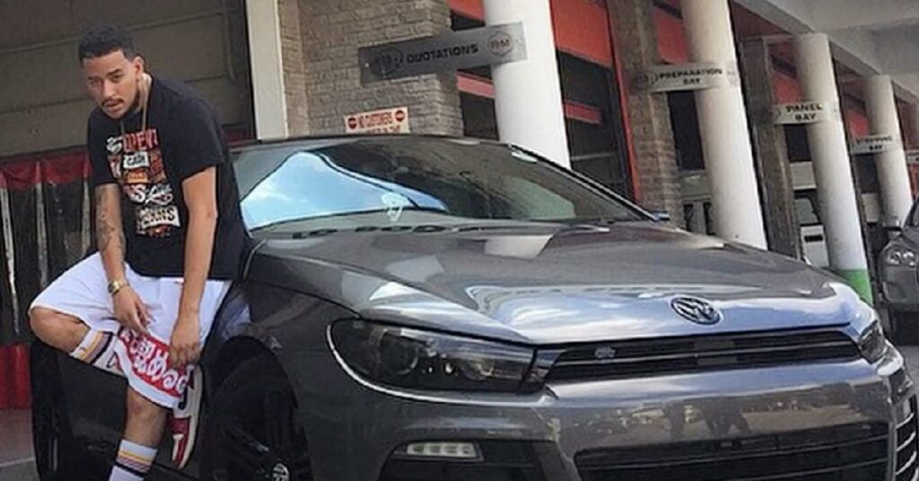 AKA with his VW Scirocco